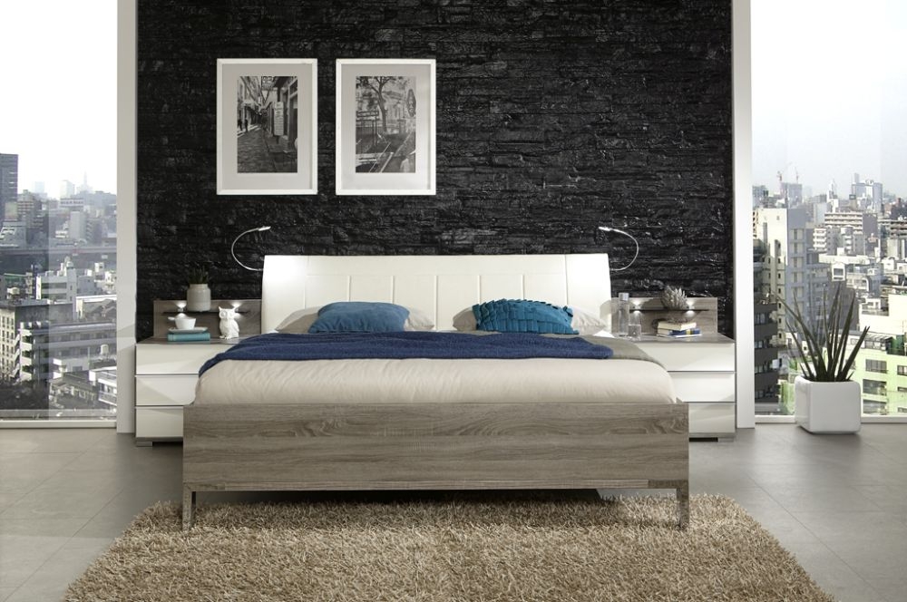 Product photograph of Loft Futon Bed With Faux Leather Cushion Headboard from Choice Furniture Superstore.