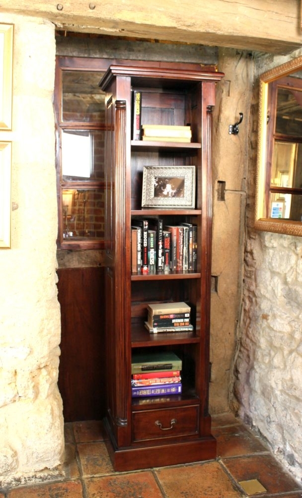 Product photograph of La Roque Mahogany Narrow Bookcase from Choice Furniture Superstore.