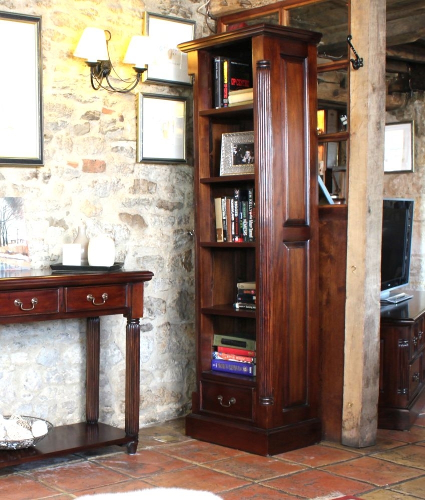 Product photograph of La Roque Mahogany Narrow Bookcase from Choice Furniture Superstore.