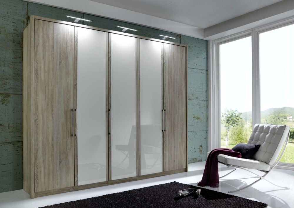Product photograph of Berlin Glass Door Wardrobe from Choice Furniture Superstore.