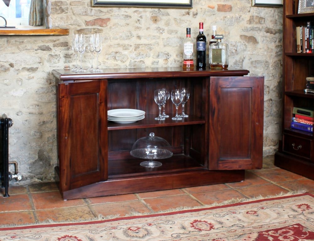 Product photograph of La Roque Mahogany 2 Door 6 Drawer Sideboard from Choice Furniture Superstore.