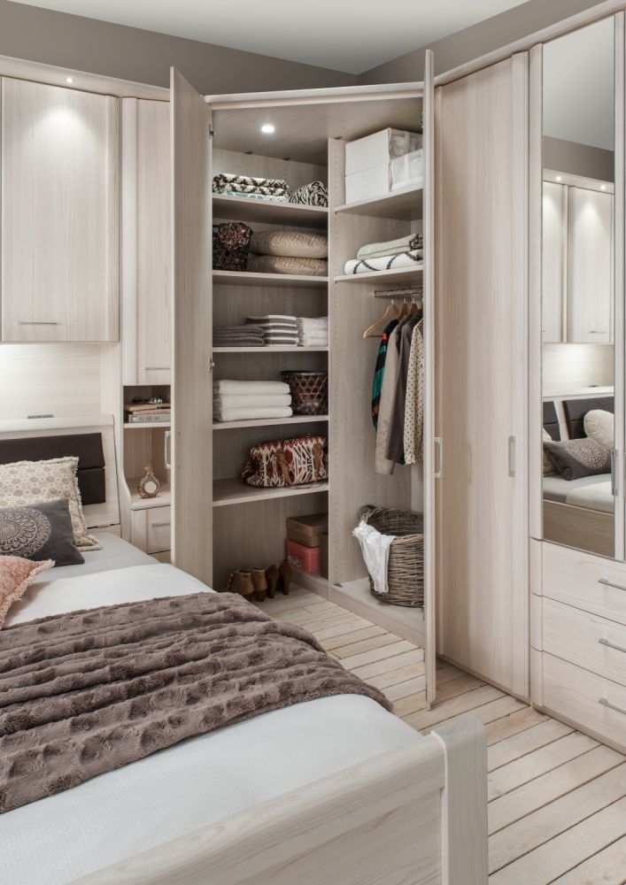 Product photograph of Luxor 3 4 Corner Wardrobe With Cornice from Choice Furniture Superstore.
