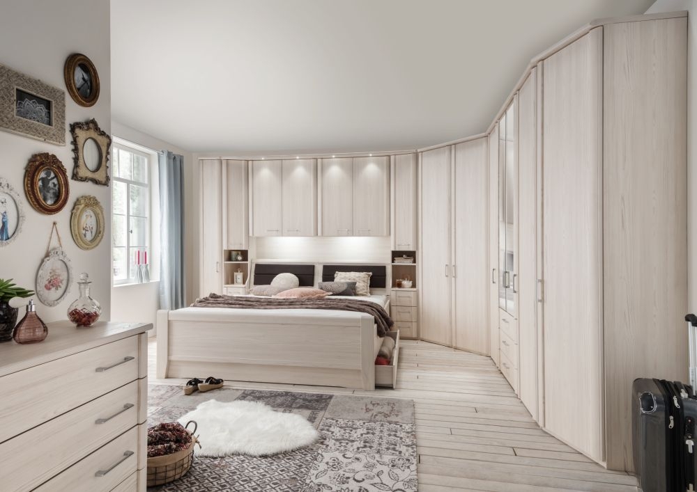 Product photograph of Luxor 3 4 Corner Wardrobe With Cornice from Choice Furniture Superstore.