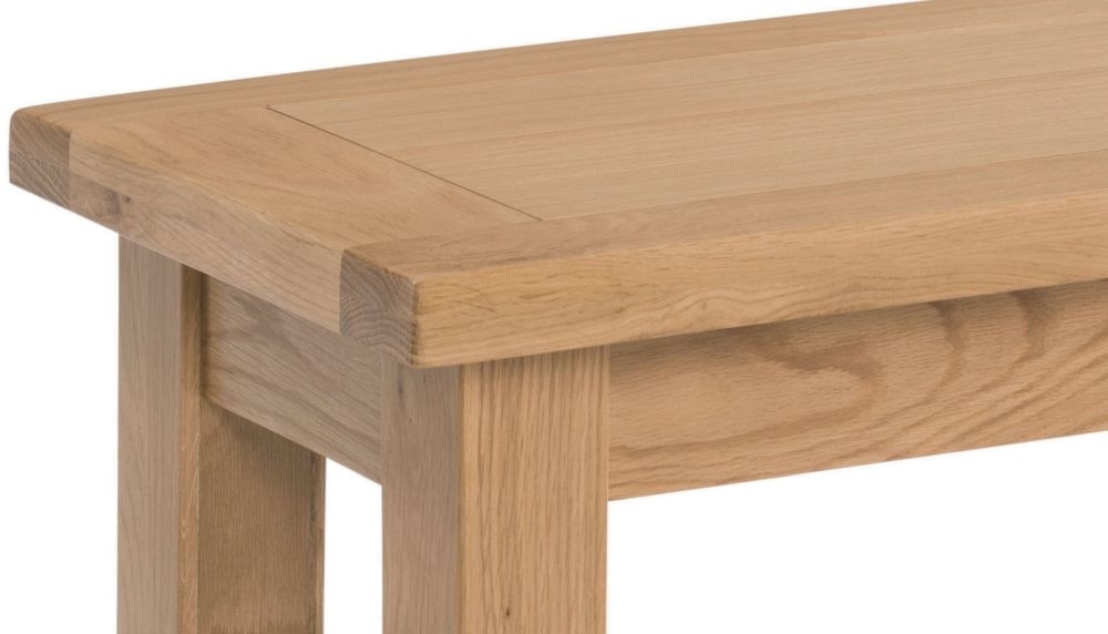 Product photograph of Appleby Oak Dining Bench from Choice Furniture Superstore.