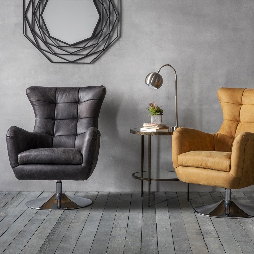 Product photograph of Bristol Antique Ebony Swivel Chair from Choice Furniture Superstore.