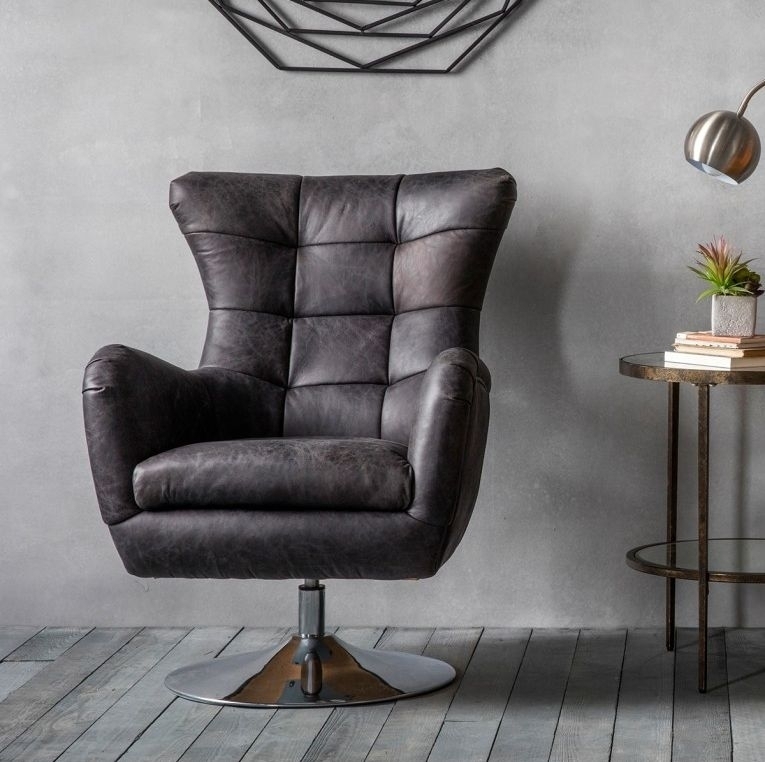 Product photograph of Bristol Antique Ebony Swivel Chair from Choice Furniture Superstore.