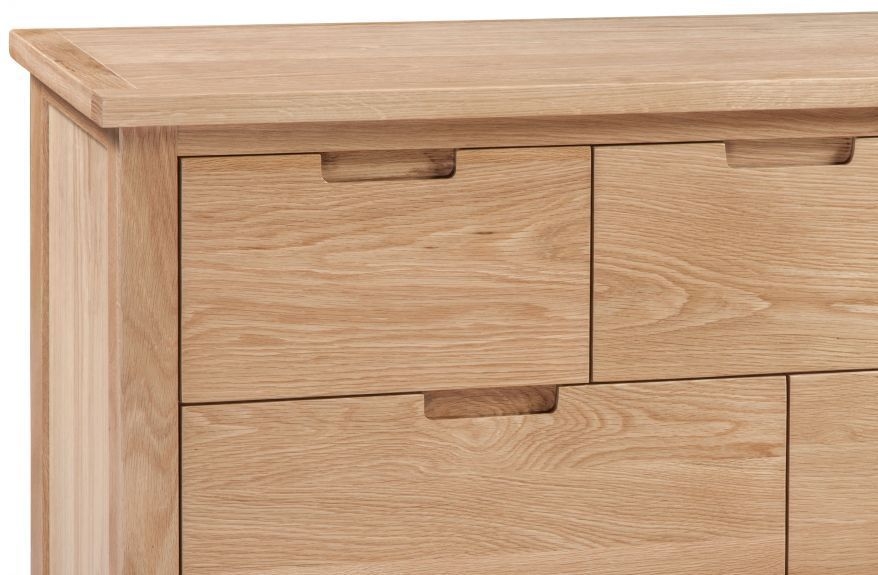 Product photograph of Homestyle Gb Moderna Oak 4 3 Drawer Chest from Choice Furniture Superstore.