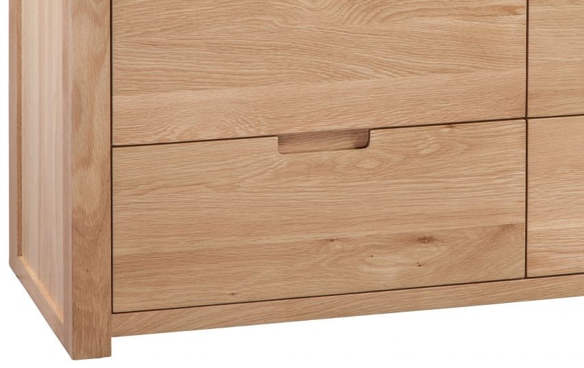 Product photograph of Homestyle Gb Moderna Oak 4 3 Drawer Chest from Choice Furniture Superstore.