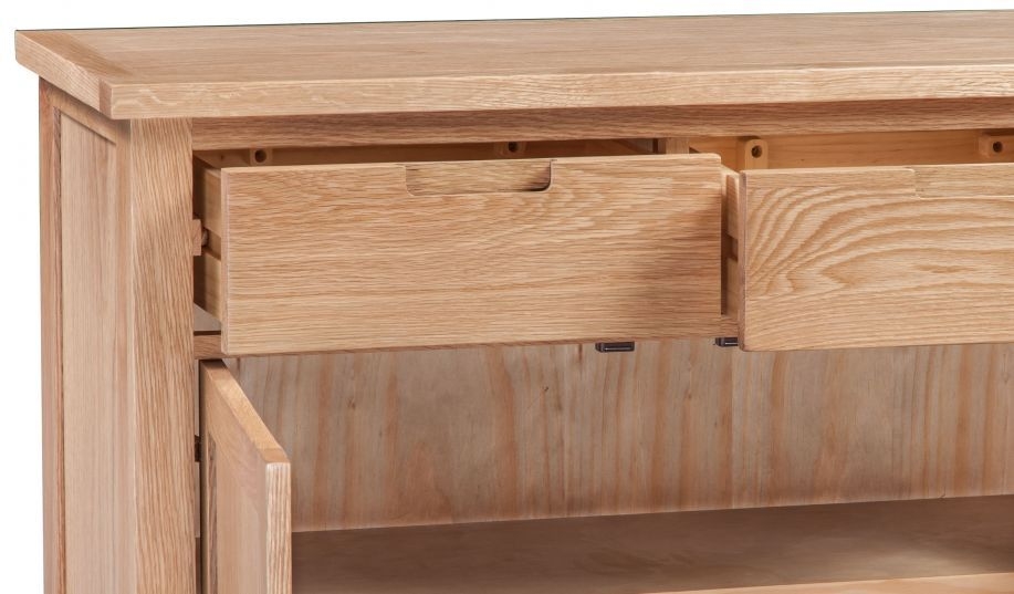 Product photograph of Homestyle Gb Moderna Oak Small Sideboard from Choice Furniture Superstore.