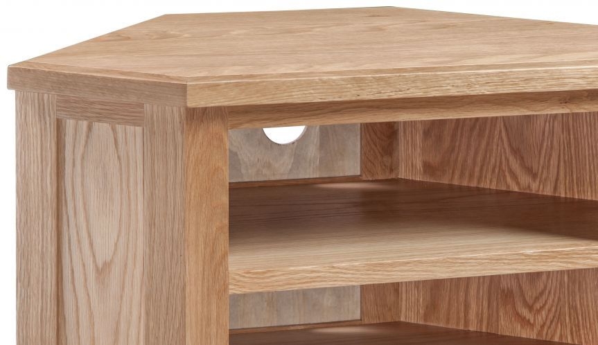 Product photograph of Berkeley Oak Corner Tv Cabinet from Choice Furniture Superstore.