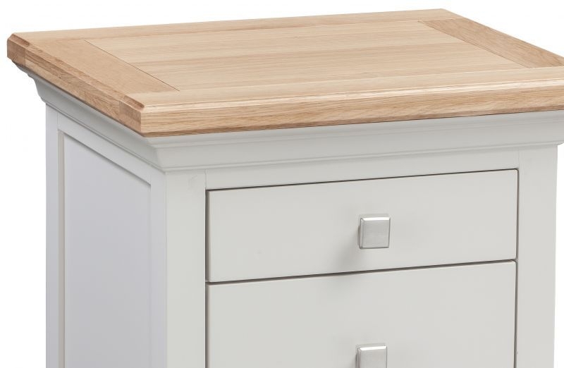 Product photograph of Homestyle Gb Cotswold Oak And Painted Bedside Cabinet from Choice Furniture Superstore.