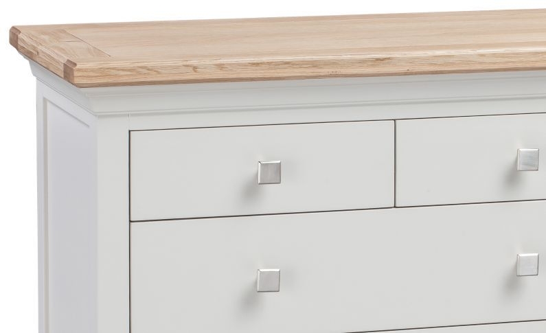 Product photograph of Homestyle Gb Cotswold Oak And Painted 3 2 Drawer Chest from Choice Furniture Superstore.