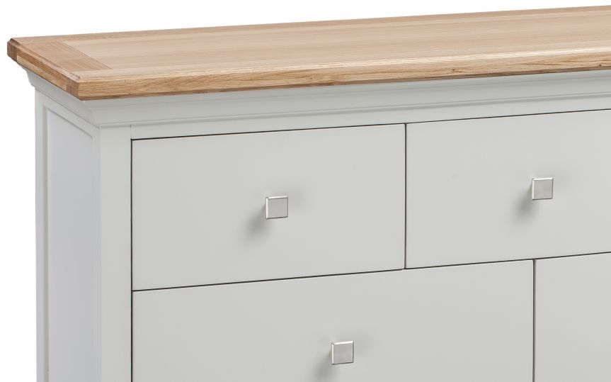 Product photograph of Homestyle Gb Cotswold Oak And Painted 4 3 Drawer Chest from Choice Furniture Superstore.