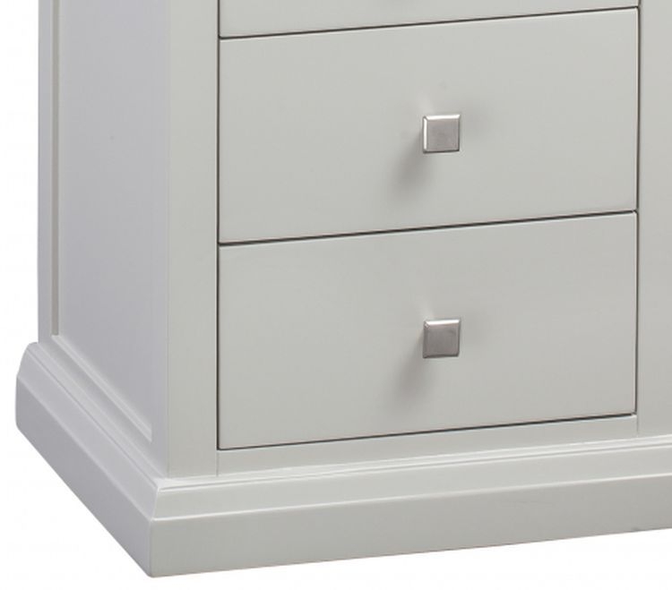 Product photograph of Homestyle Gb Cotswold Oak And Painted 5 Drawer Tallboy from Choice Furniture Superstore.