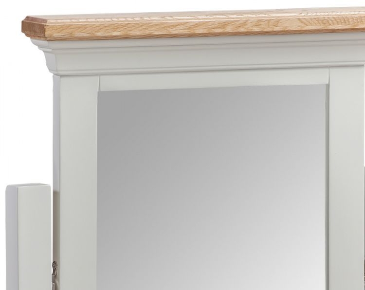 Product photograph of Homestyle Gb Cotswold Oak And Painted Dressing Mirror from Choice Furniture Superstore.