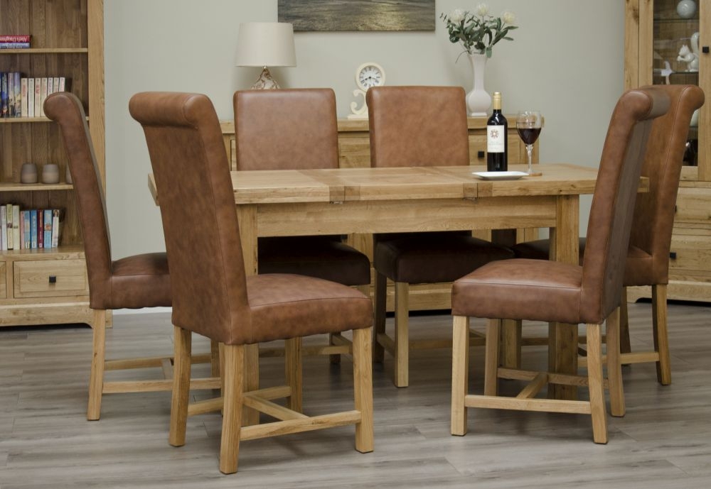 Product photograph of Homestyle Gb Deluxe Oak Butterfly Extending Dining Table from Choice Furniture Superstore.