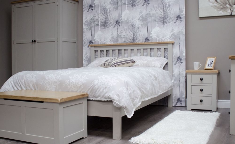 Product photograph of Homestyle Gb Diamond Painted Bed from Choice Furniture Superstore.