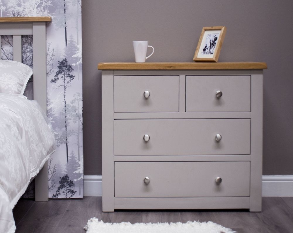 Product photograph of Homestyle Gb Diamond Painted 2 2 Drawer Chest from Choice Furniture Superstore.