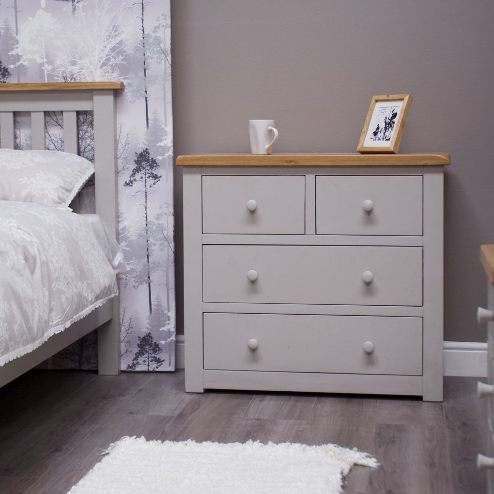 Product photograph of Homestyle Gb Diamond Painted 2 2 Drawer Chest from Choice Furniture Superstore.