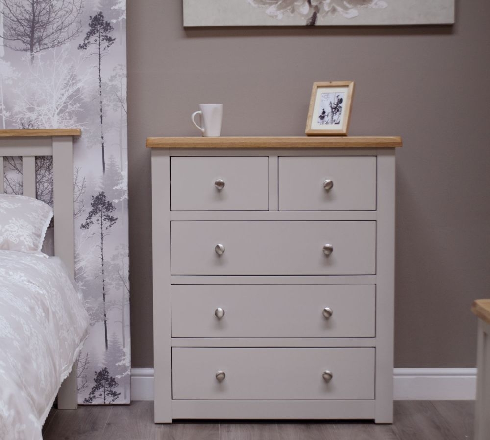 Product photograph of Homestyle Gb Diamond Painted 3 2 Drawer Chest from Choice Furniture Superstore.