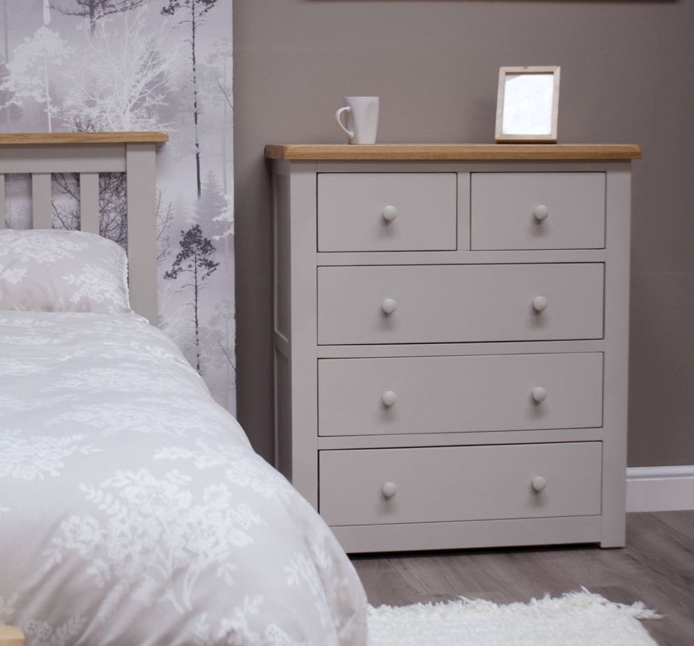 Product photograph of Homestyle Gb Diamond Painted 3 2 Drawer Chest from Choice Furniture Superstore.