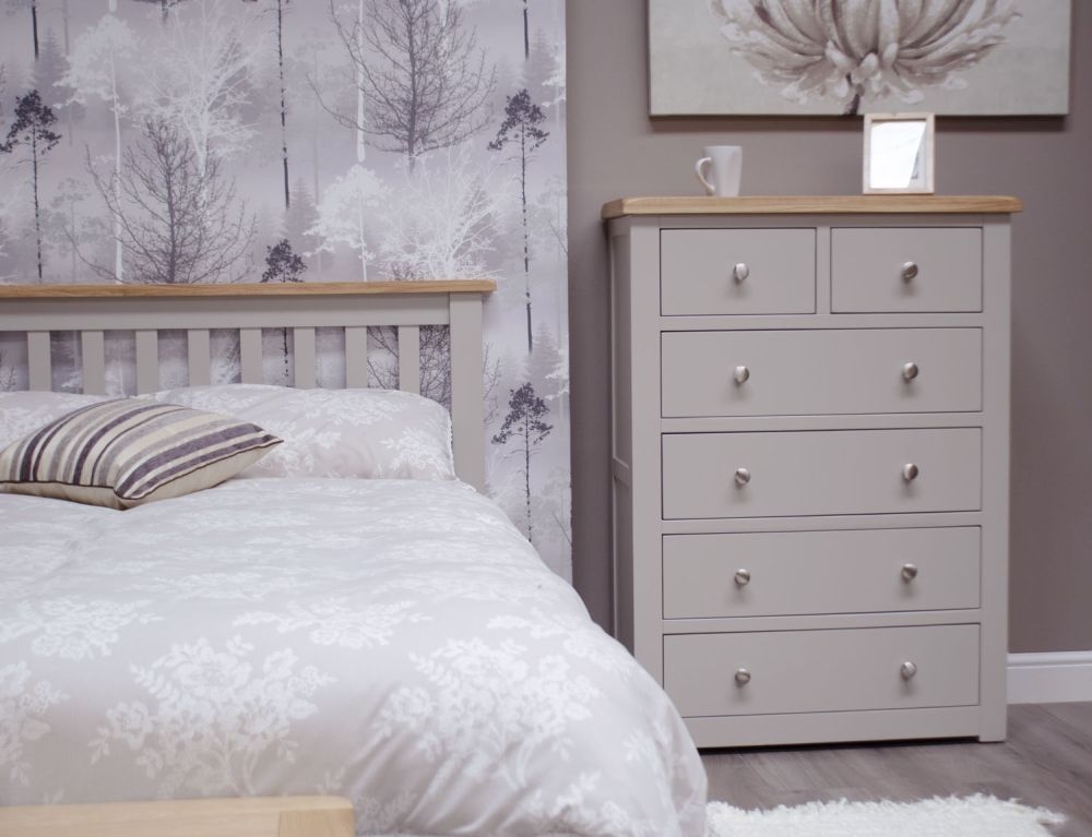 Product photograph of Homestyle Gb Diamond Painted 4 2 Drawer Chest from Choice Furniture Superstore.
