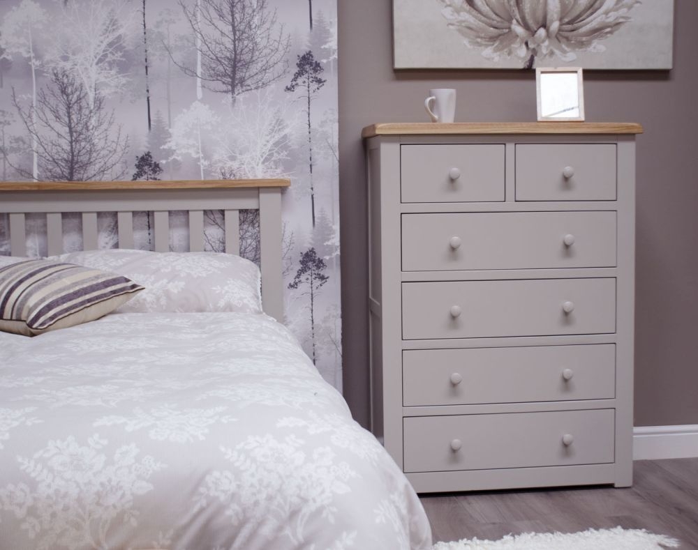 Product photograph of Homestyle Gb Diamond Painted 4 2 Drawer Chest from Choice Furniture Superstore.