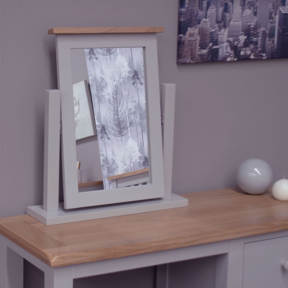 Product photograph of Homestyle Gb Diamond Painted Rectangular Dressing Mirror from Choice Furniture Superstore.