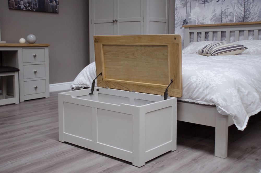 Product photograph of Homestyle Gb Diamond Painted Blanket Box from Choice Furniture Superstore.