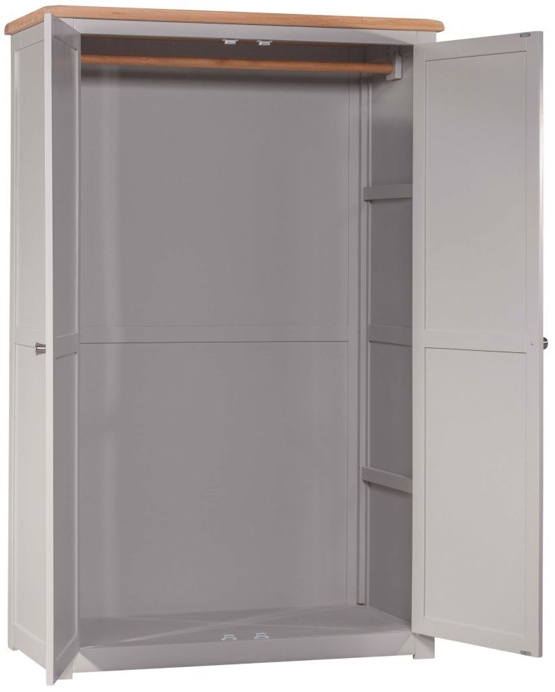 Product photograph of Homestyle Gb Diamond Painted 2 Door Wardrobe from Choice Furniture Superstore.