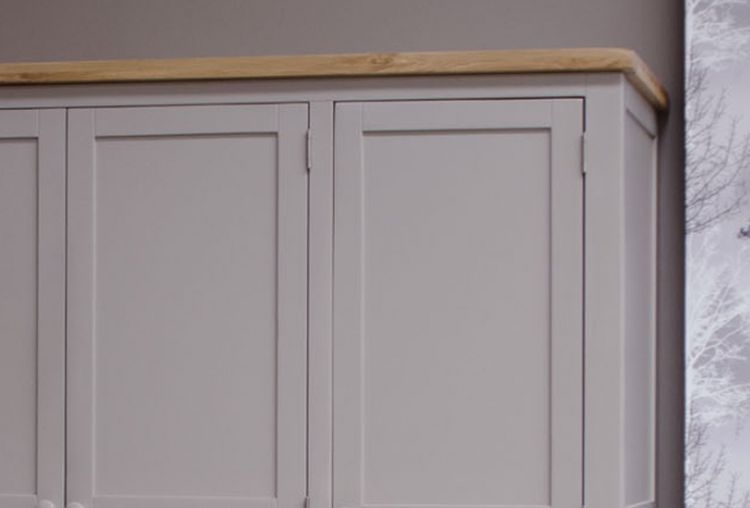 Product photograph of Homestyle Gb Diamond Painted 3 Door 3 Drawer Wardrobe from Choice Furniture Superstore.