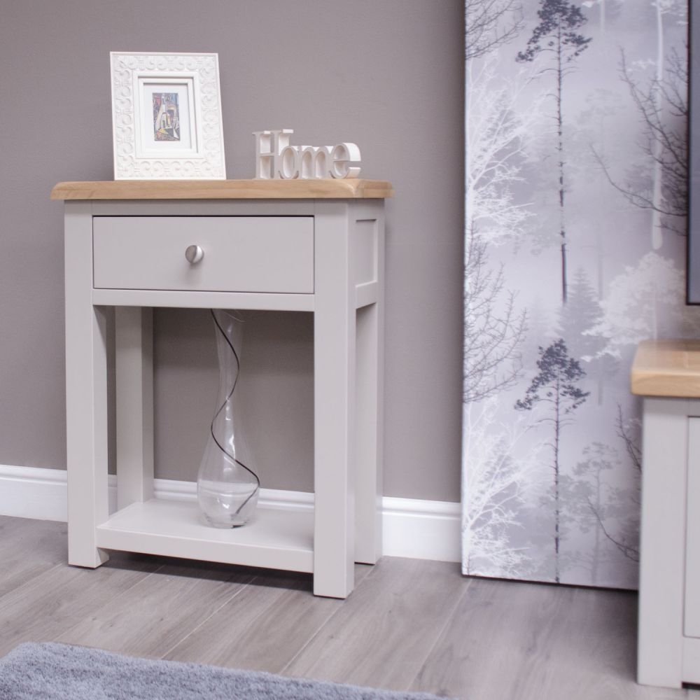 Product photograph of Homestyle Gb Diamond Painted Small Hall Table from Choice Furniture Superstore.