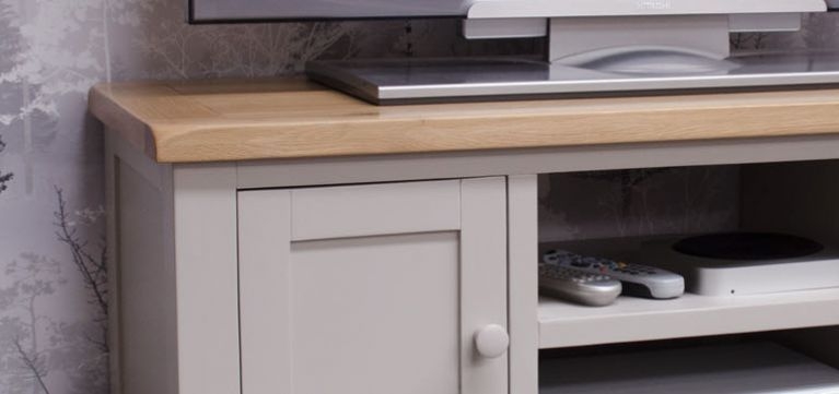 Product photograph of Homestyle Gb Diamond Painted Large Tv Cabinet from Choice Furniture Superstore.