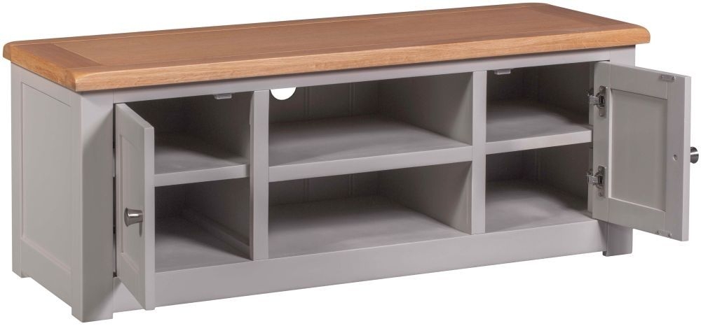 Product photograph of Homestyle Gb Diamond Painted Large Tv Cabinet from Choice Furniture Superstore.