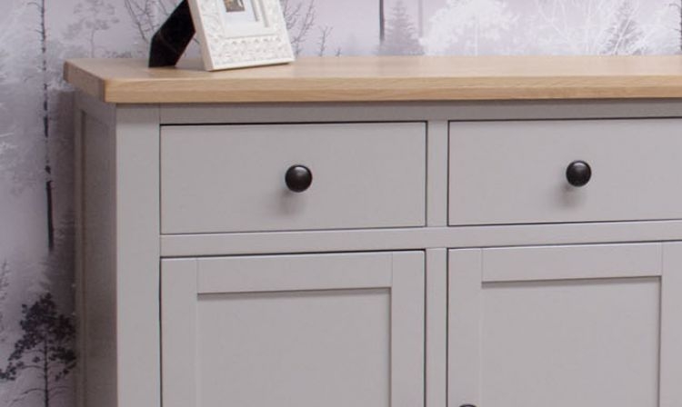 Product photograph of Homestyle Gb Diamond Painted Large Sideboard from Choice Furniture Superstore.