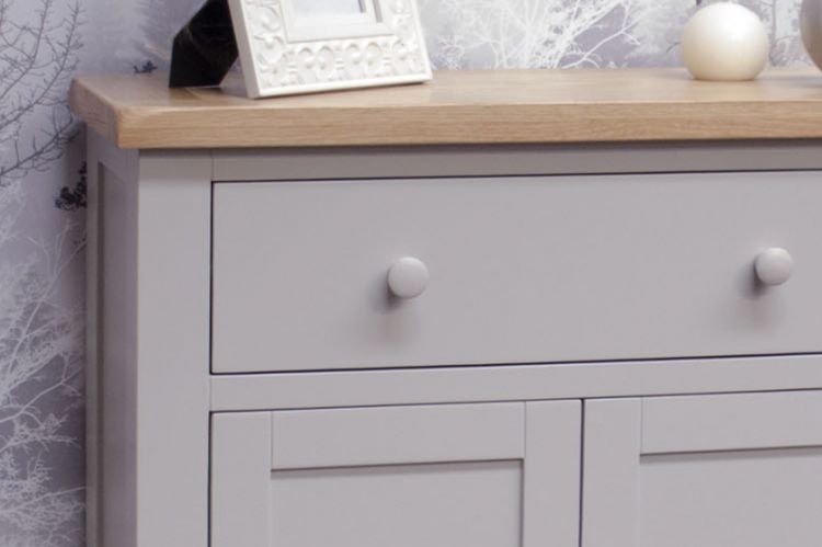 Product photograph of Homestyle Gb Diamond Painted Occasional Cupboard from Choice Furniture Superstore.