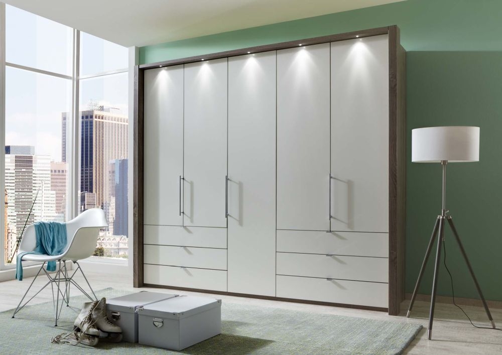 Product photograph of Loft Bi-fold-panorama Door Functional Wardrobe from Choice Furniture Superstore.