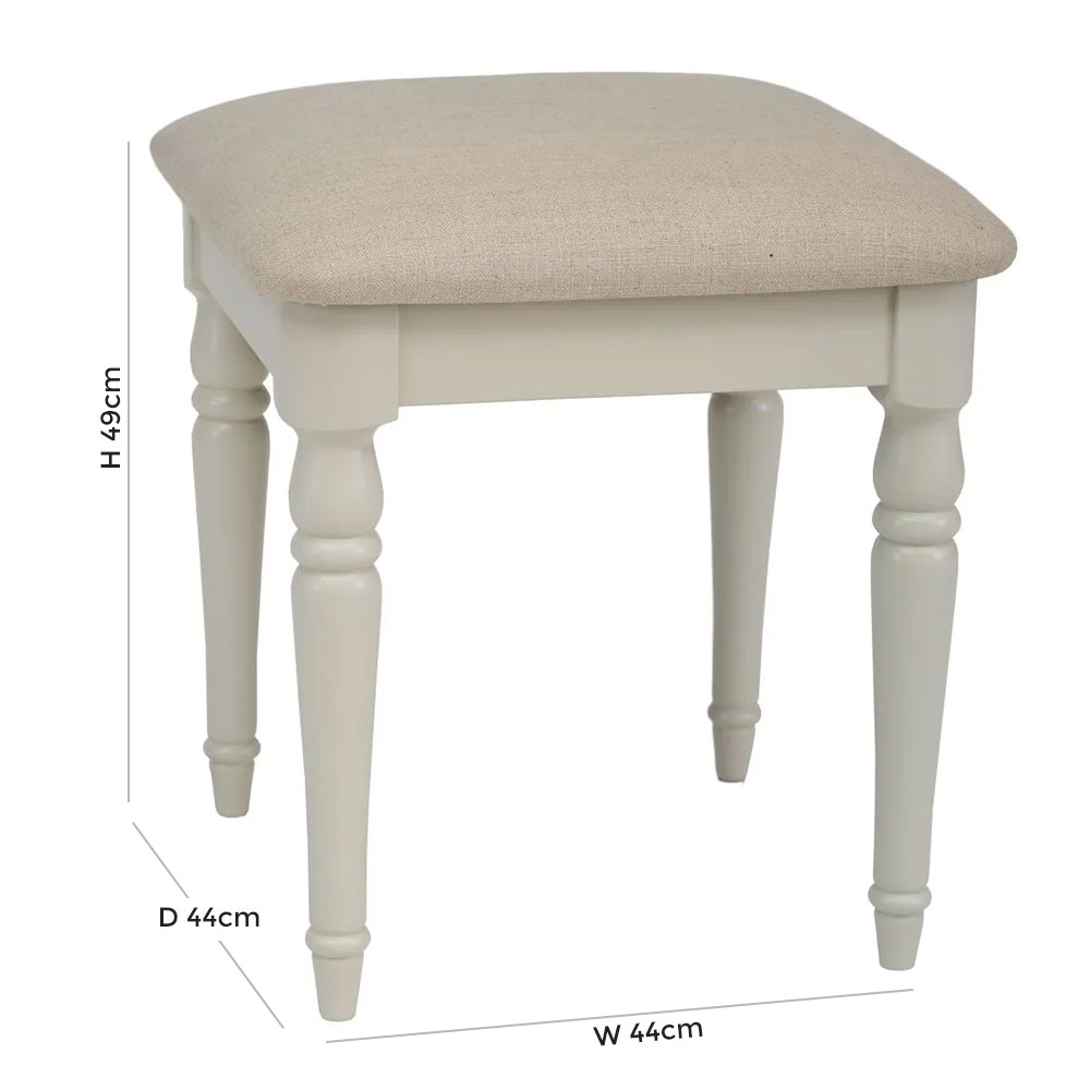 Product photograph of Tch Cromwell Fabric Seat Stool - Oak And Painted from Choice Furniture Superstore.
