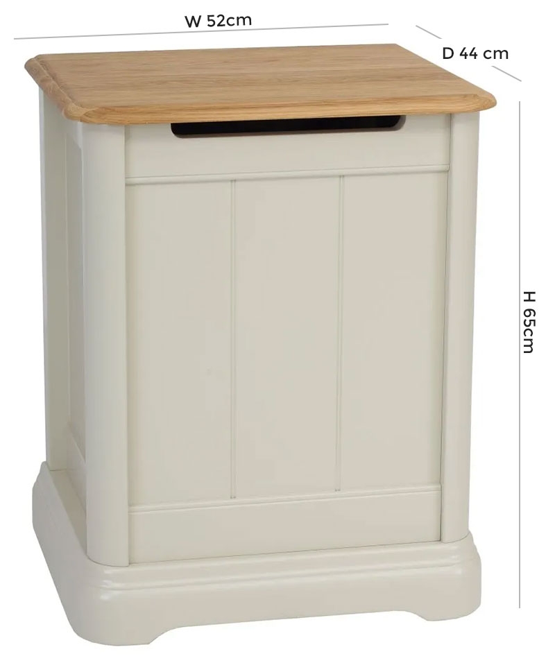 Product photograph of Tch Cromwell Laundry Chest - Oak And Painted from Choice Furniture Superstore.