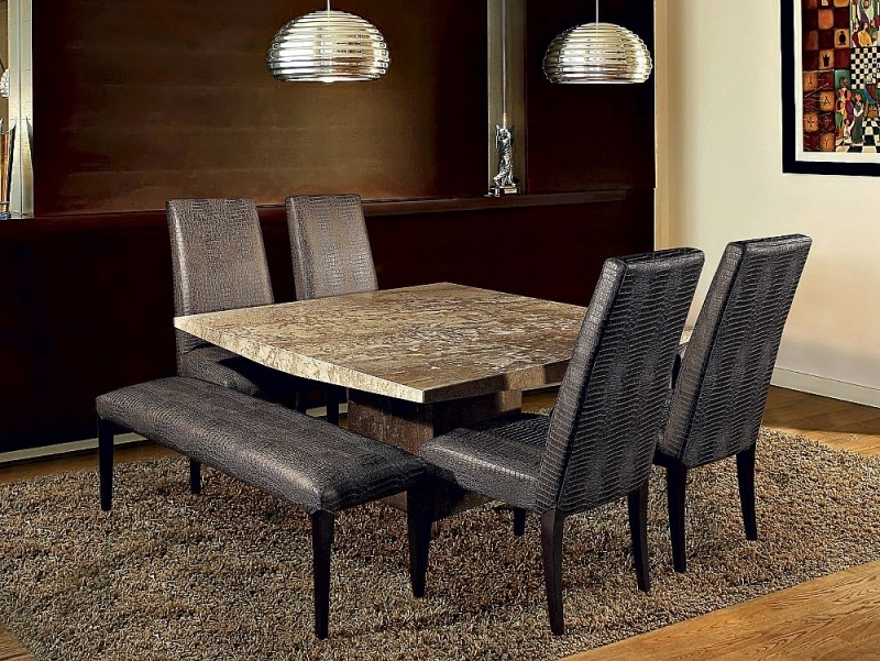 Product photograph of Stone International Roma Boat Edge Marble Dining Table from Choice Furniture Superstore.