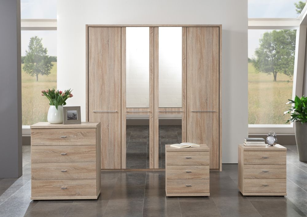 Product photograph of Dakar 2 Wardrobes With Passe-partout Frame And Silver Handles from Choice Furniture Superstore.
