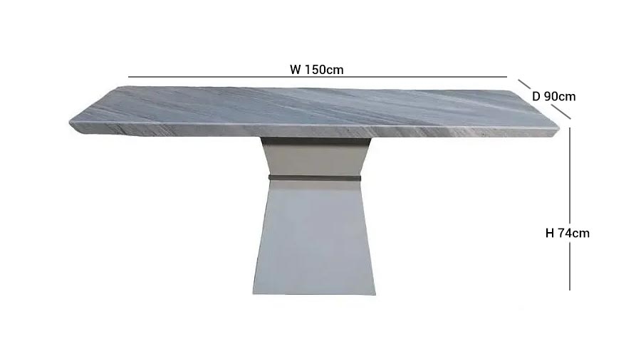 Product photograph of Stone International Clepsy Plus Marble Dining Table from Choice Furniture Superstore.