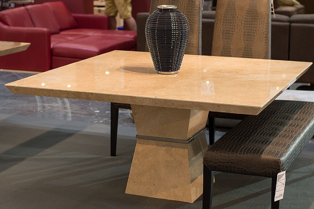 Product photograph of Clepsy Plus Marble 8 Seater Square Pedestal Dining Table - Variation Available from Choice Furniture Superstore.