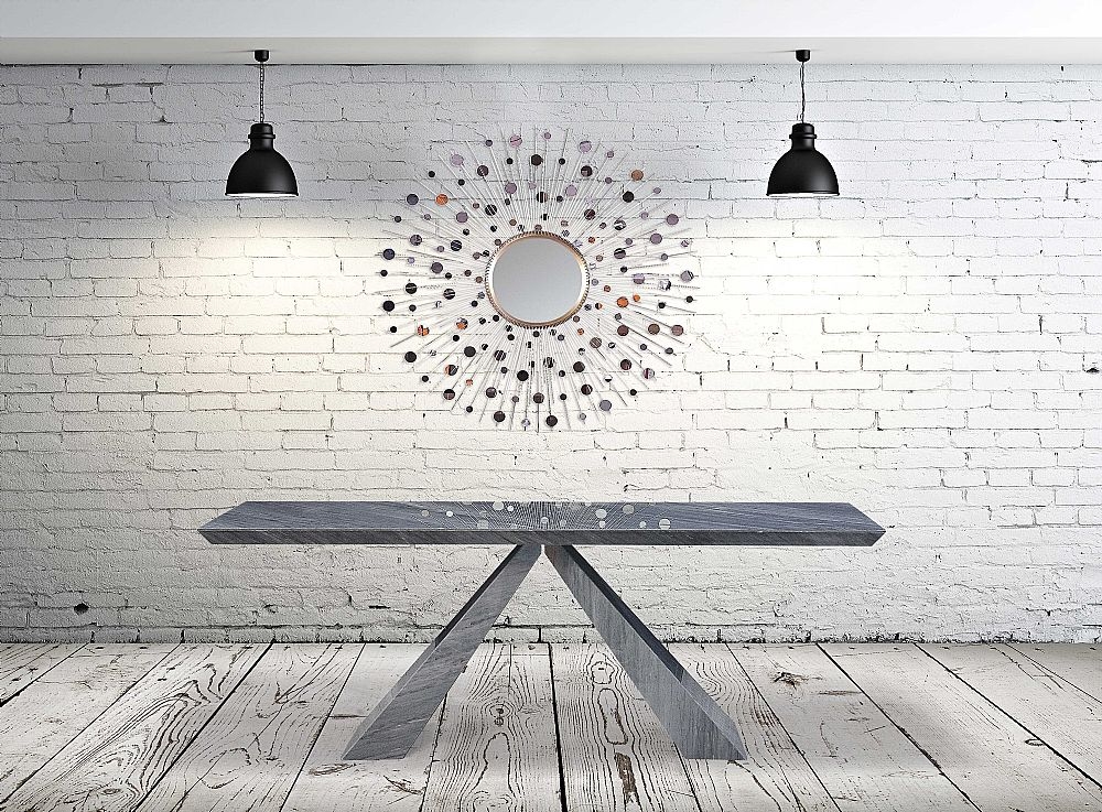Product photograph of Stone International Butterfly Marble Occasional Table from Choice Furniture Superstore.