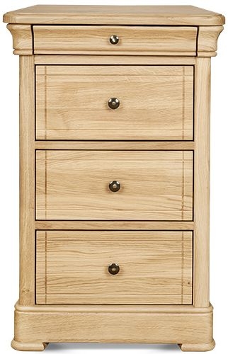 Product photograph of Clemence Richard Moreno Oak 4 Drawer Bedside Cabinet from Choice Furniture Superstore.