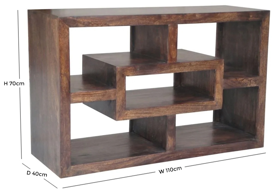 Product photograph of Alwar Walnut Mango Straight Tv Unit from Choice Furniture Superstore.