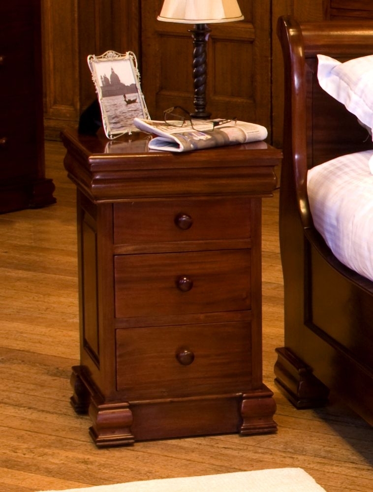 Product photograph of La Roque Mahogany 3 Drawer Lamp Table from Choice Furniture Superstore.