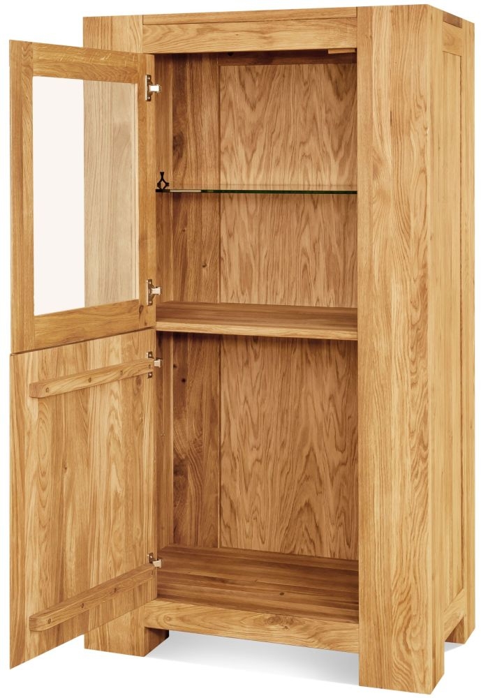 Product photograph of Clemence Richard Massive Oak Small Display Cabinet from Choice Furniture Superstore.