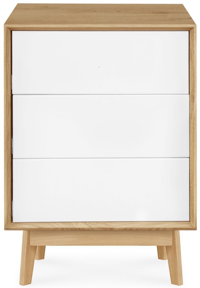 Product photograph of Clemence Richard Modena Oak 3 Drawer Cabinet from Choice Furniture Superstore.