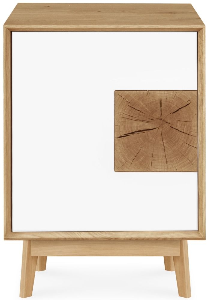 Product photograph of Clemence Richard Modena Oak 1 Door Cabinet from Choice Furniture Superstore.